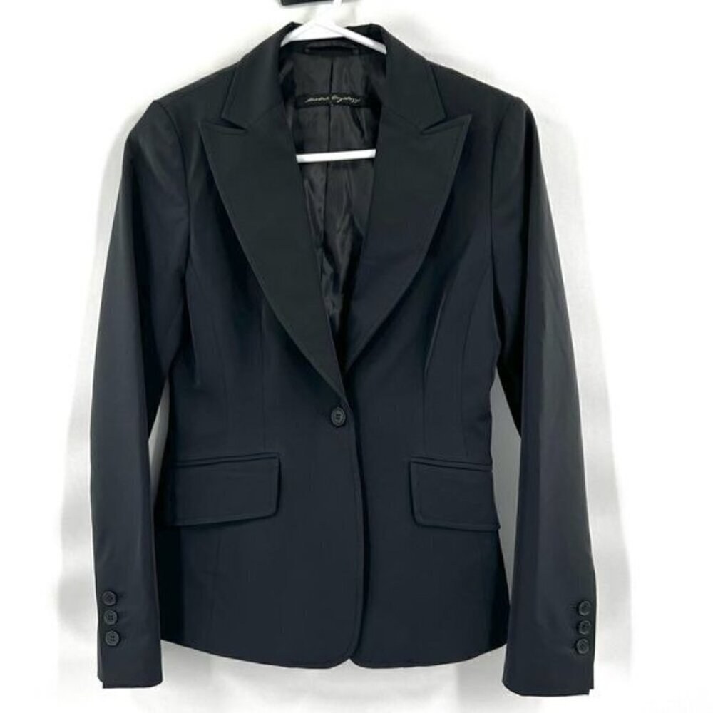 Sandra Angelozzi black blazer jacket size S one button